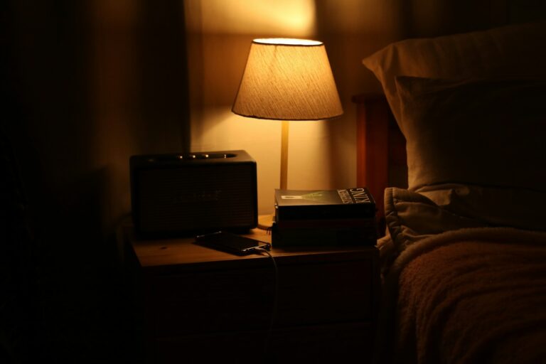 Smartphone bedside table night