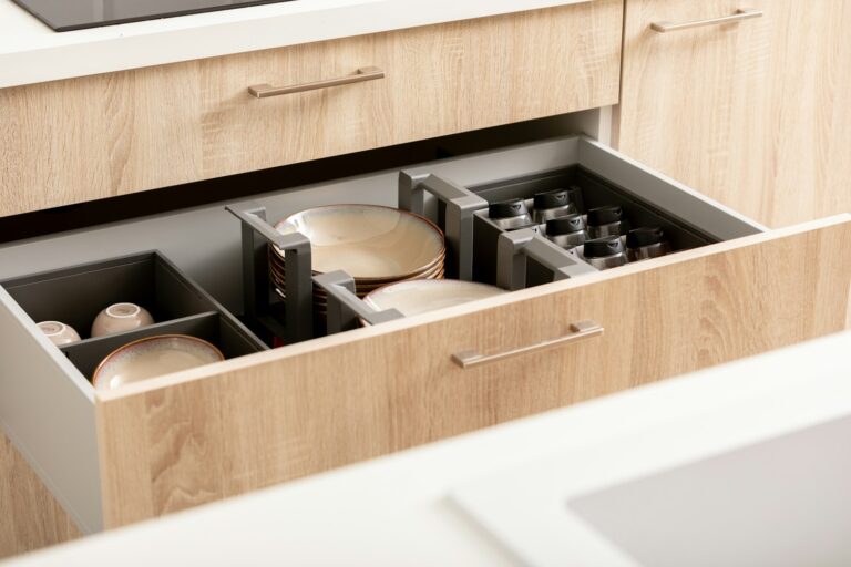 Kitchen drawer neatly organized utensils