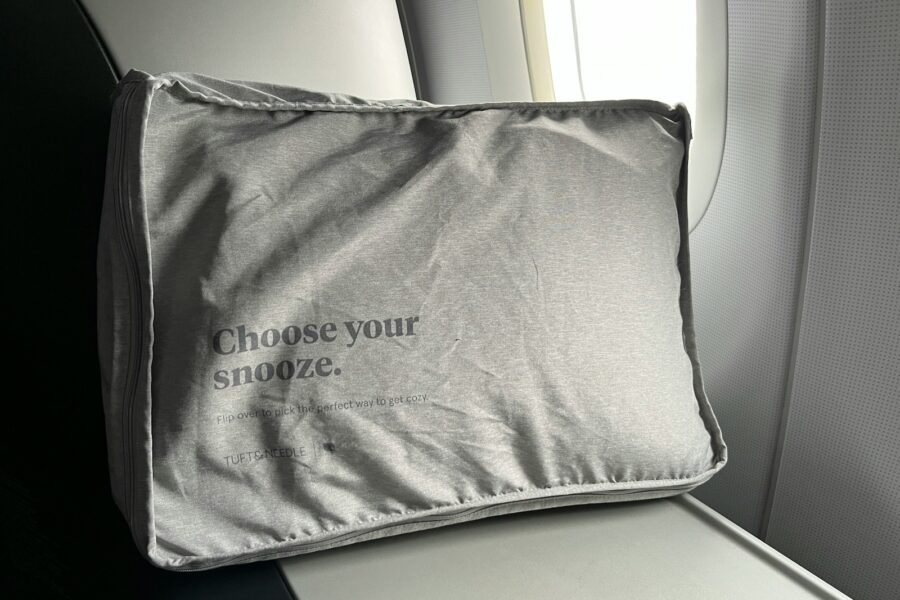 Airplane economy cabin passenger neck pillow