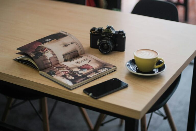 Calendar notebook coffee table