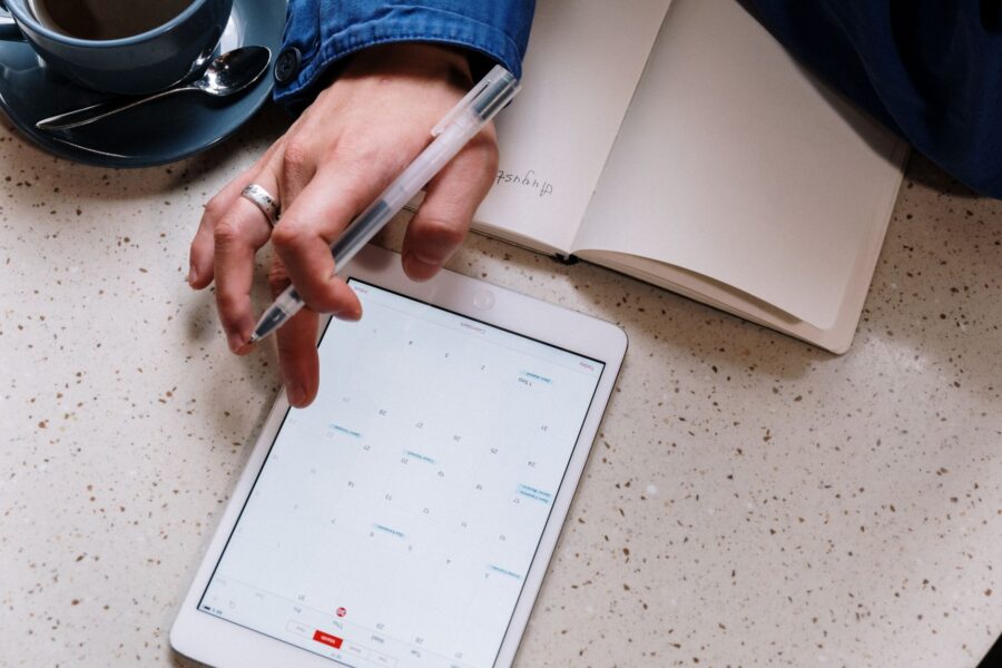 Person using tablet