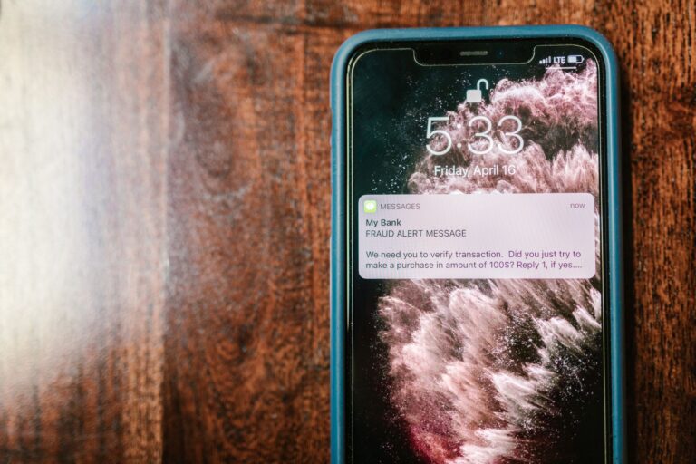 Smartphone text message