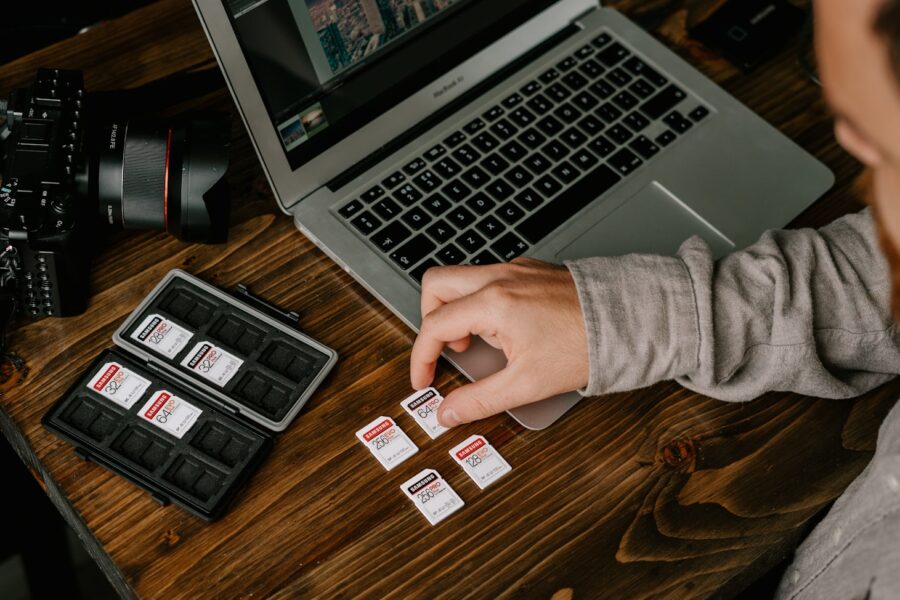 Person organizing digital