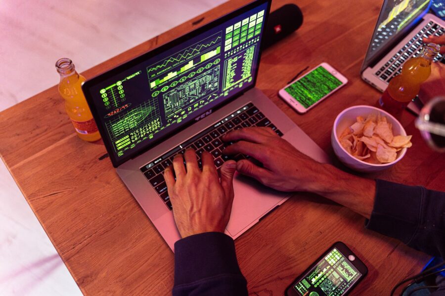 Person using laptop