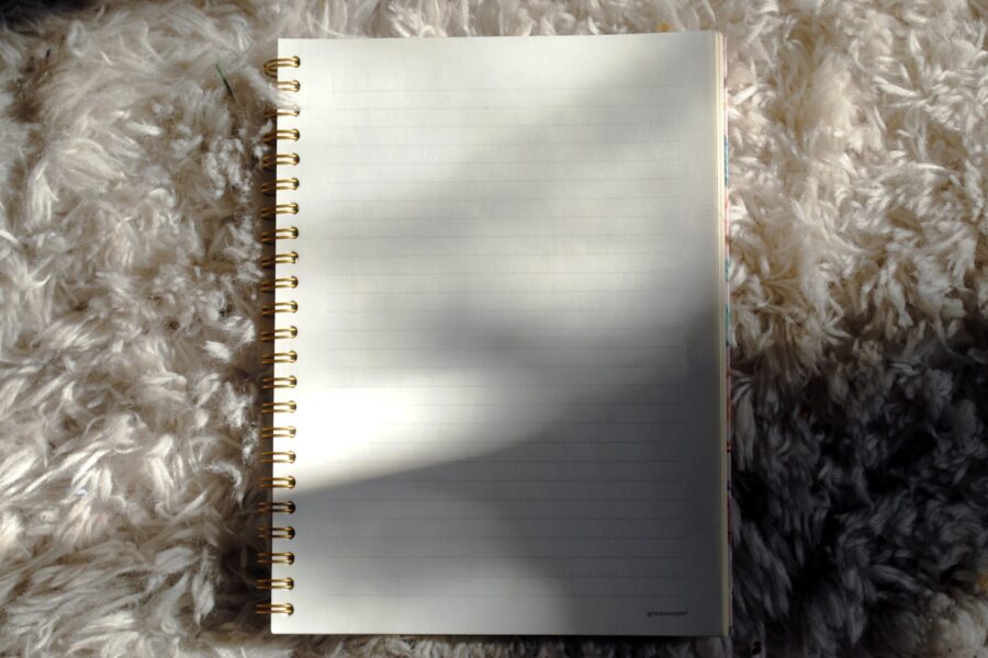 Person desk notebook