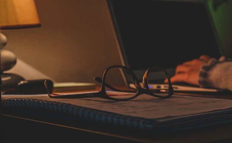 Bedside lamp notebook