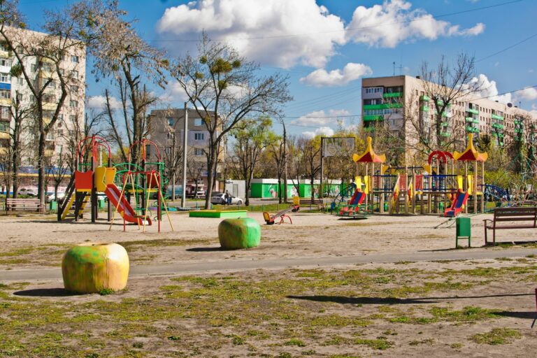 Child playing city