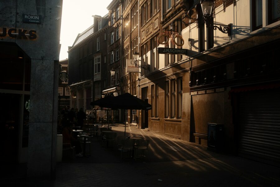 Narrow european alley