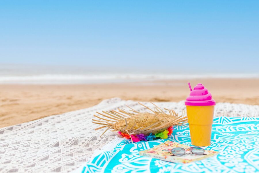 Sandy beach towel
