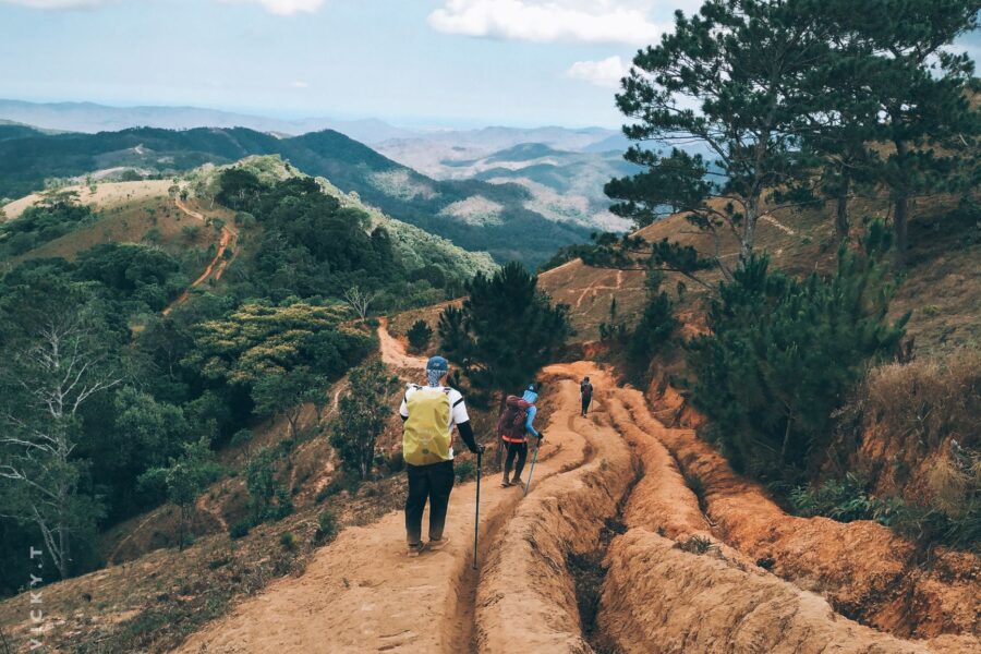Hikers easy mountain