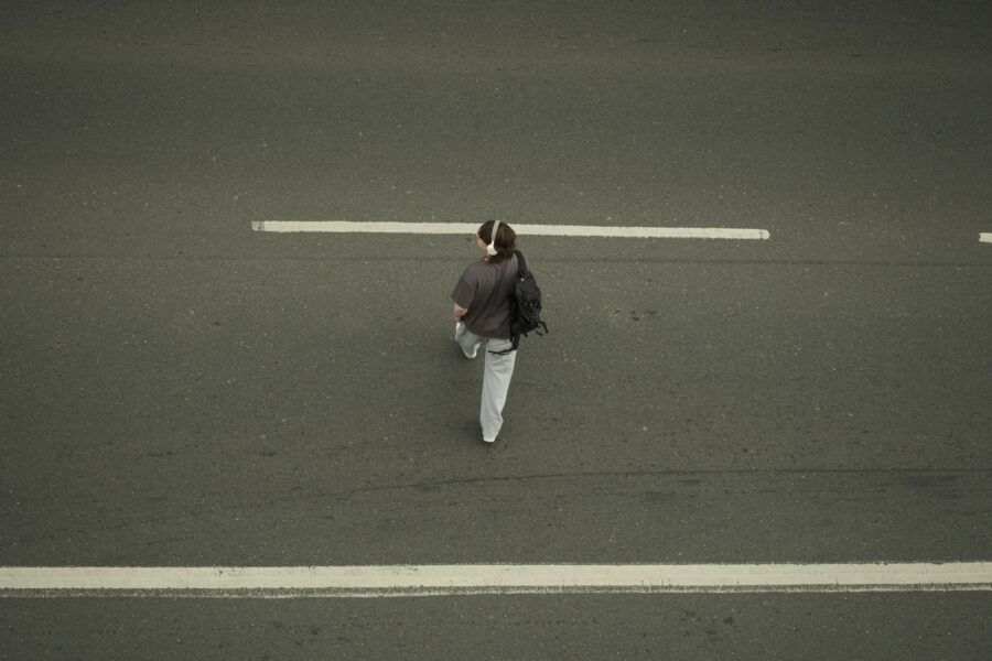 Person walking city