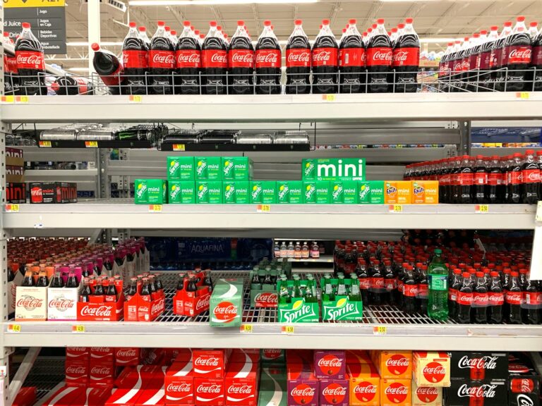 Closeup product shelf