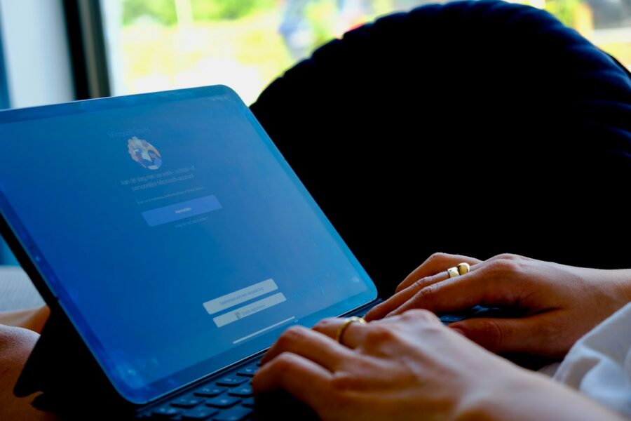 Person using laptop