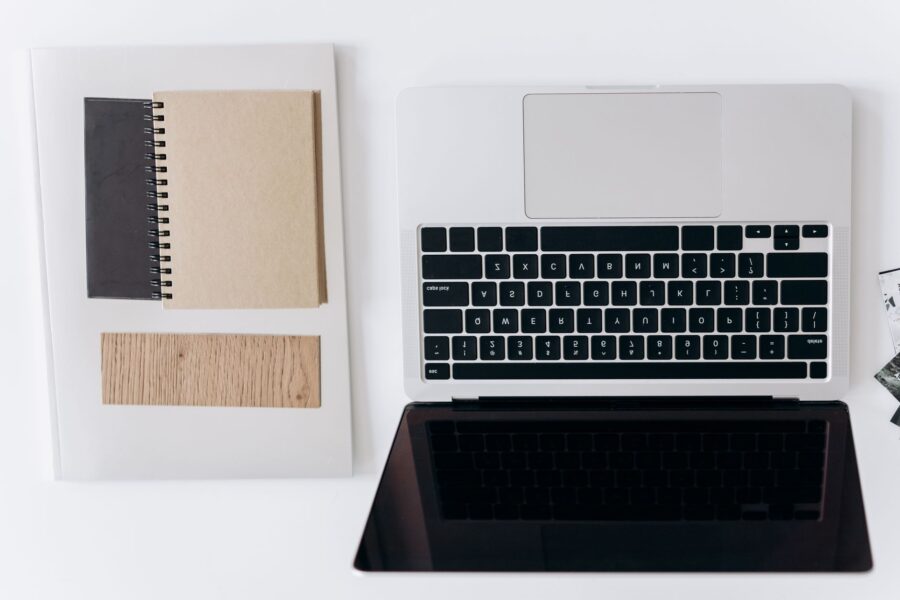 Minimal desk laptop