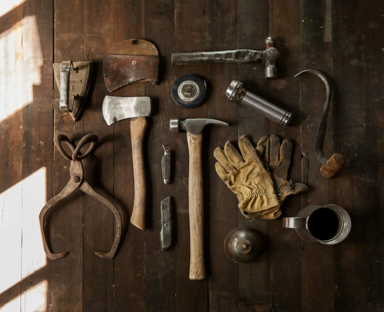 Kitchen tools laid
