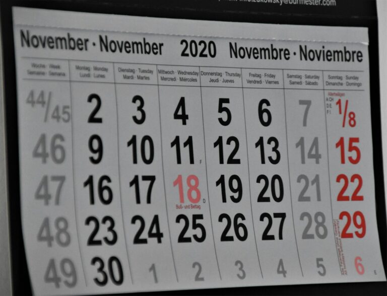 Smartphone calendar closeup