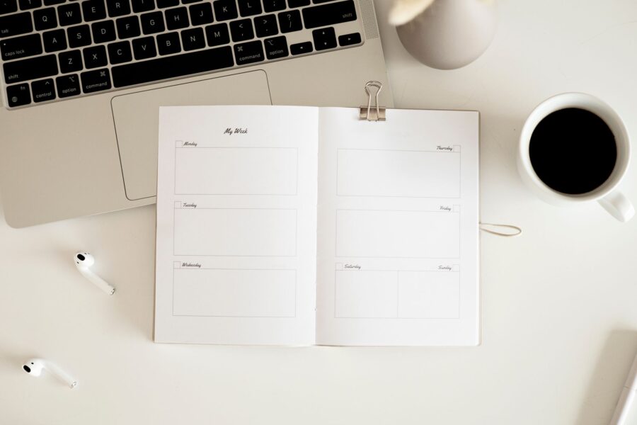 Weekly planner notebook