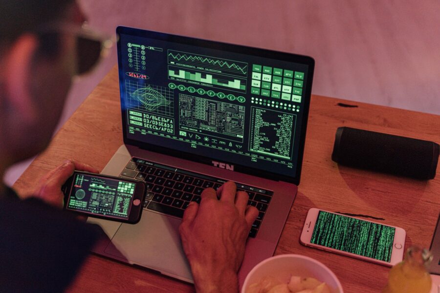 Person using laptop
