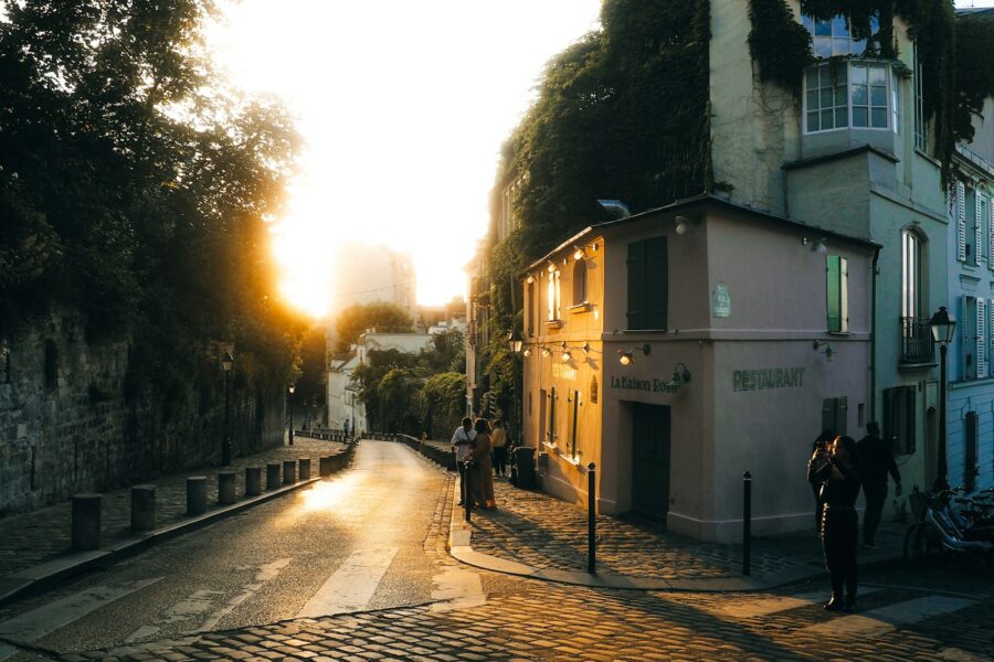 Person walking home
