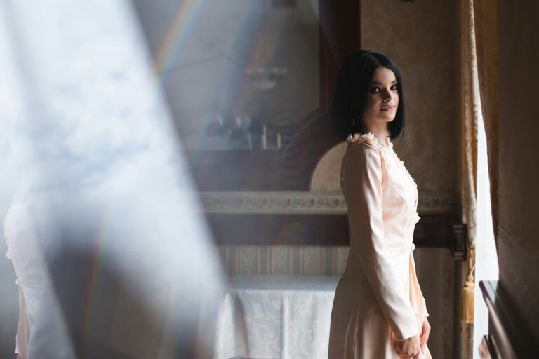 Woman walking indoors