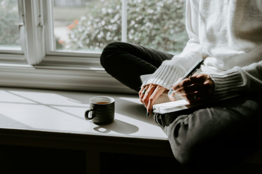 Person relaxing window
