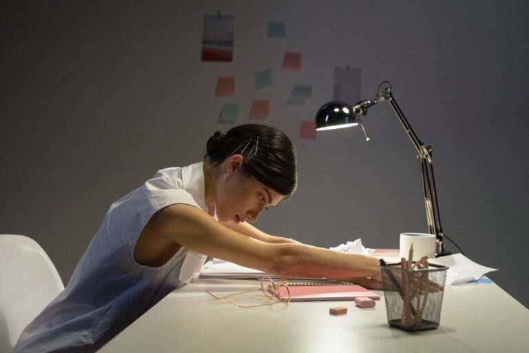 Office worker doing