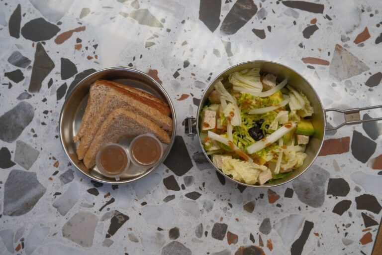 Rice salad glass