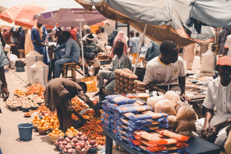 Local market stalls
