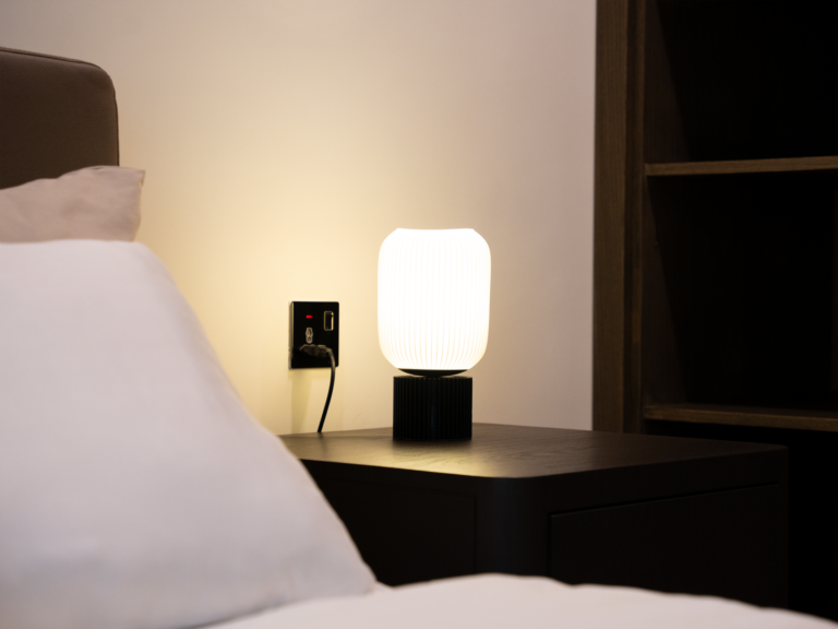 Bedroom bedside lamp warm light bright kitchen counter
