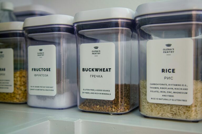 Labeled pantry containers