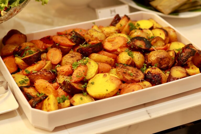Roasted vegetables baking tray