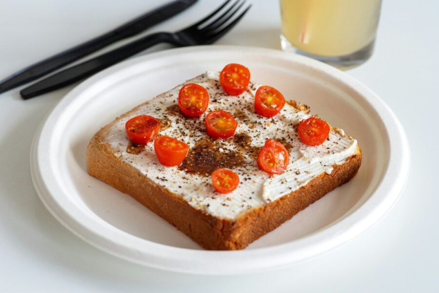 Toast slices plate