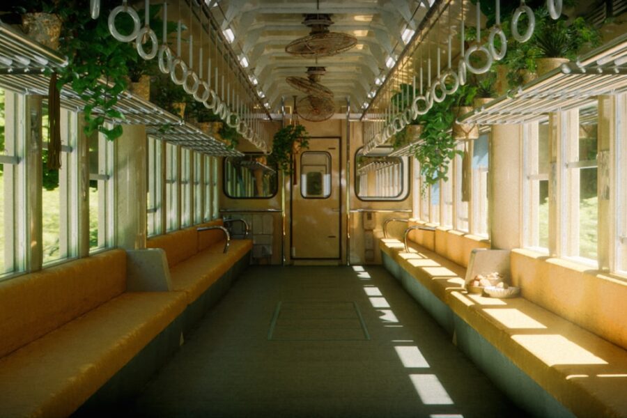Train window seat