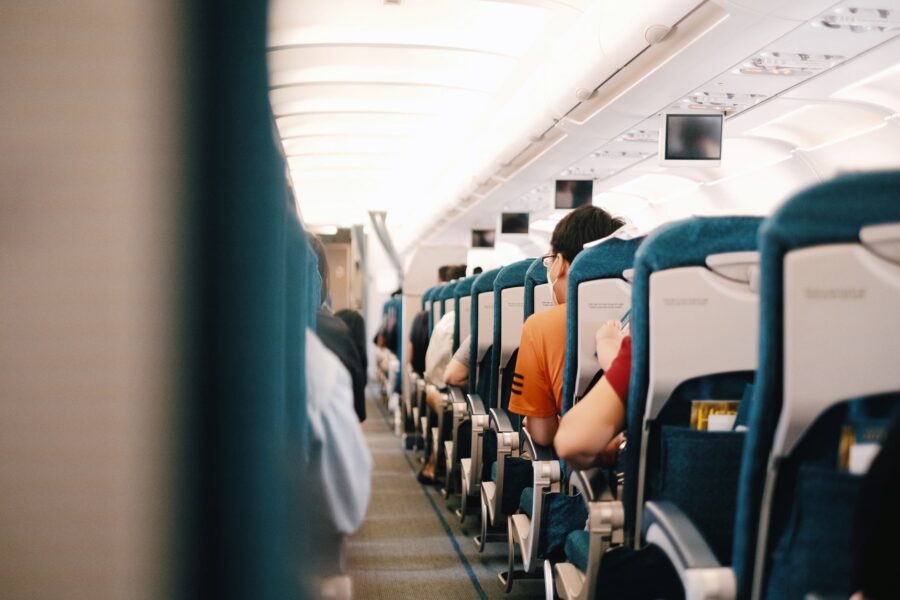 Plane cabin passenger