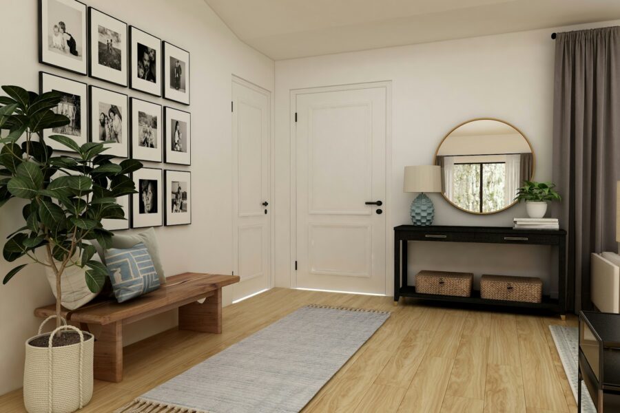 Small apartment entryway