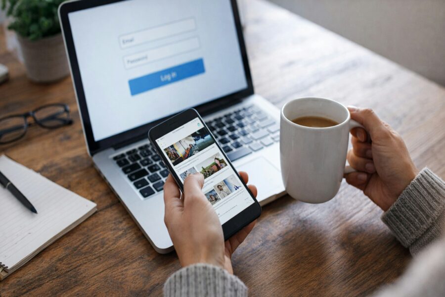 Person working desk