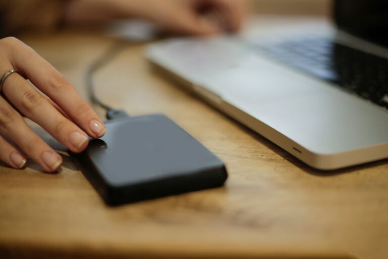 Person deleting photos