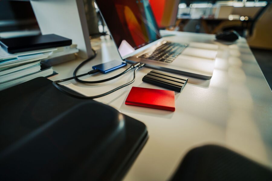 Person organizing digital