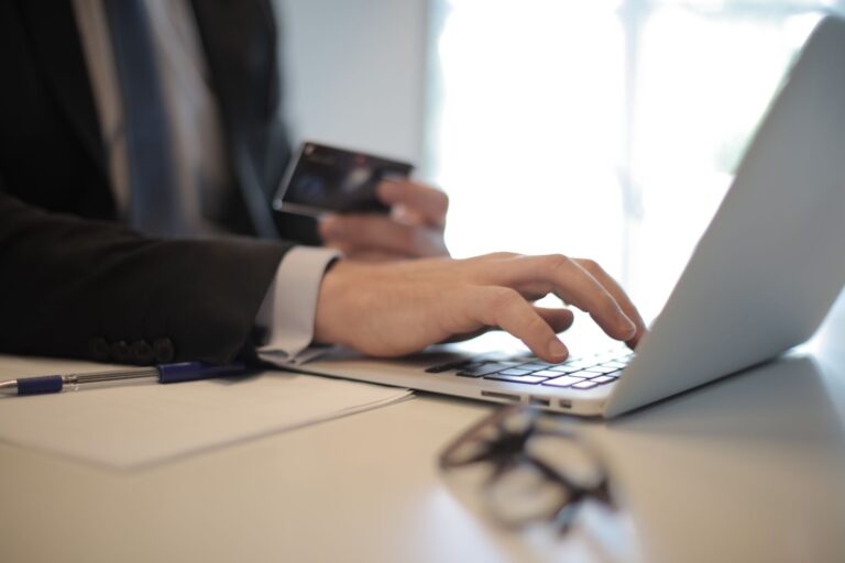Person checking credit