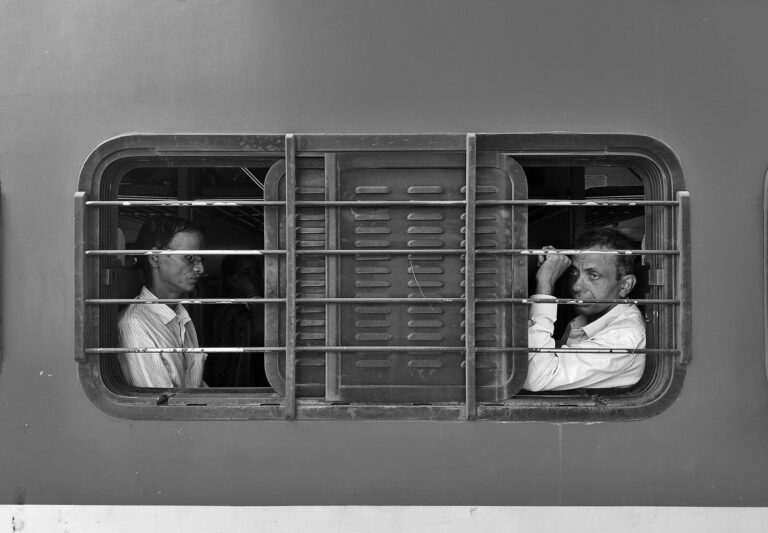 Person sitting train