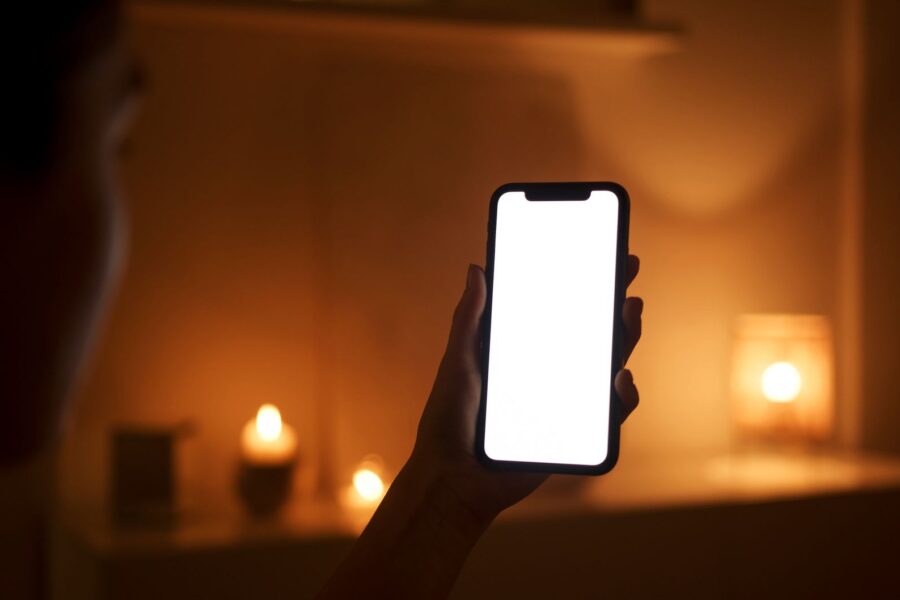 Person using smartphone