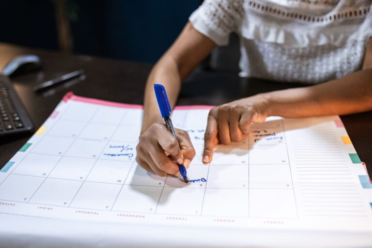 Person planning week