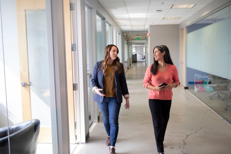 Indoor hallway walking