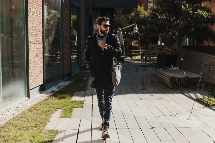 Person walking outside