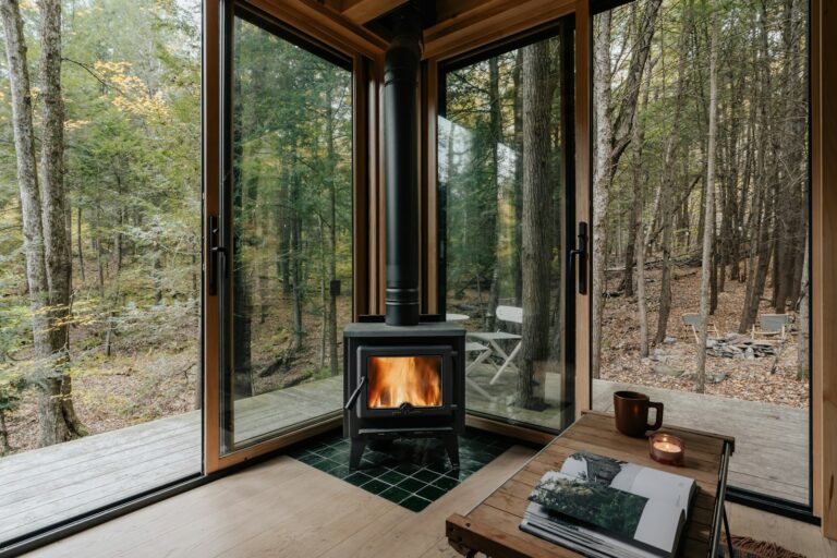 Cabin interior wood