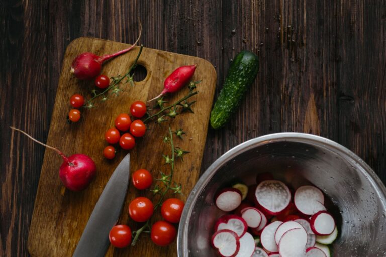 Chopped vegetables salad