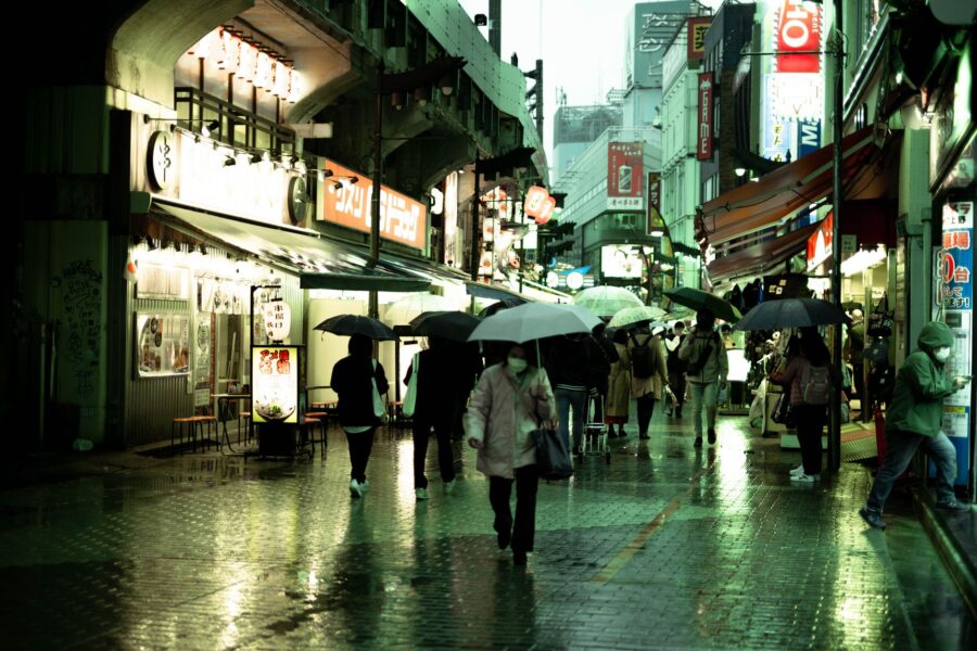 Evening city street