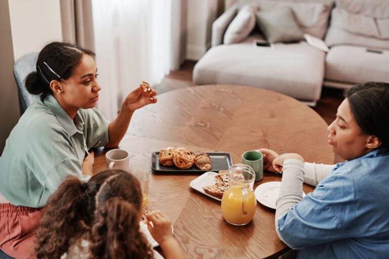 Shared kitchen table