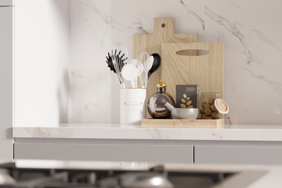 Organized kitchen counter