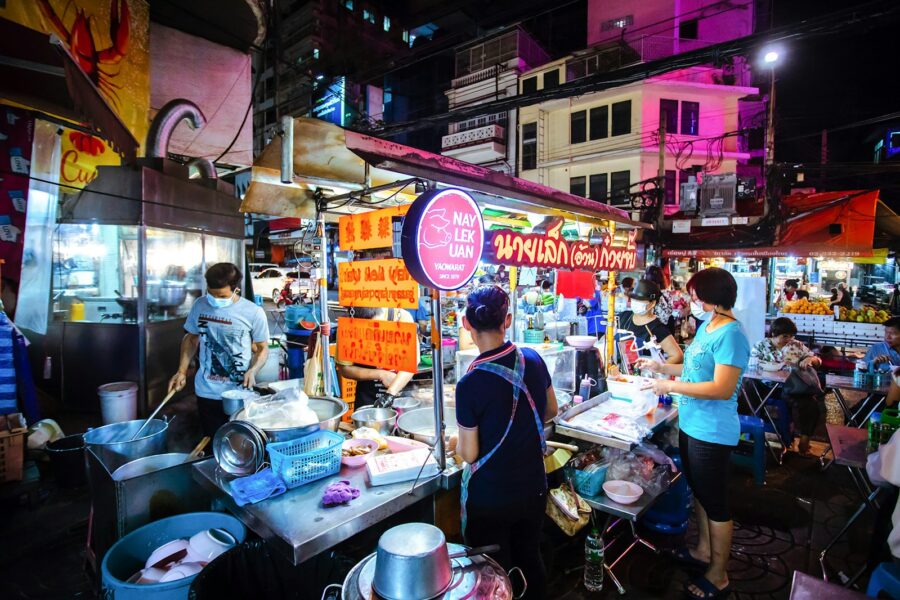 Street food market
